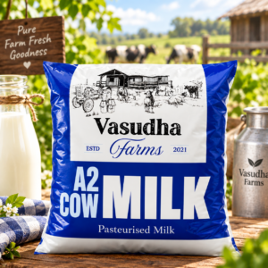 Golden A2 Cow Milk – Fresh Farm Milk Pouch | 500 ML